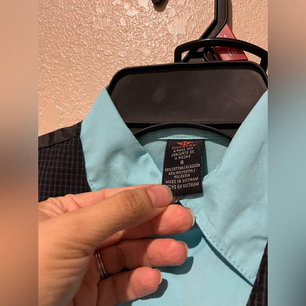 Dockers Kids Matching Set - Aqua and Black